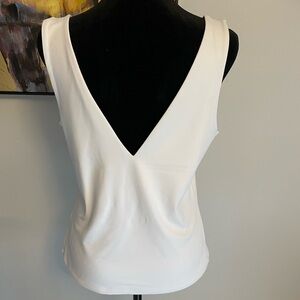 Express Ivory Deep V-Back Camisole